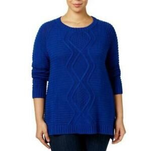 NY Collection Cable Neck Sweater sz 1x